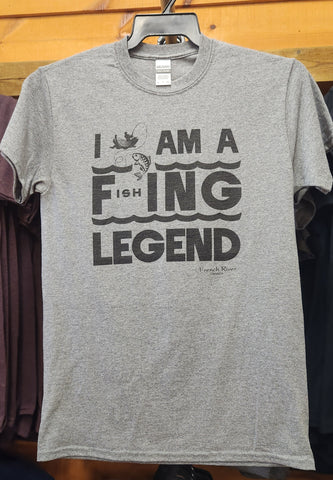 I am a F-ish-ING Legend T-shirt Graphite Heather