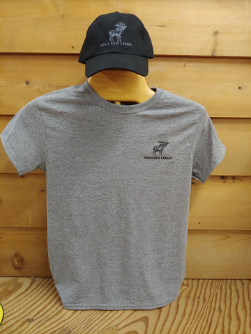 French River Black Cap & Charcoal coloured T-shirt Combo