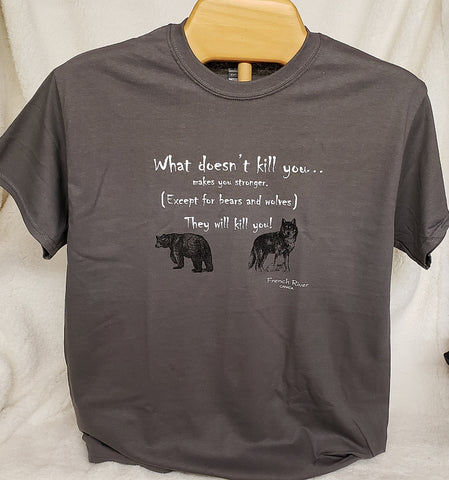 What Doesn't Kill You T-Shirt T482 Charcoal