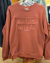 French River Embossed Adult Crewneck Sweatshirt #2070. Regular $39.98, NOW ON SALE 20% OFF!