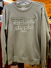 French River Embossed Adult Crewneck Sweatshirt #2070. Regular $39.98, NOW ON SALE 20% OFF!