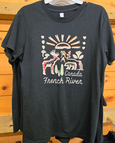 Adult Short Sleeve T-shirt with Outdoor items Aztek design NOW ON SALE 20% OFF!