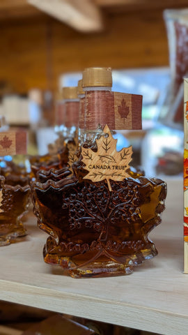 Maple Leaf Glass Bottle- Pure Maple Syrup
