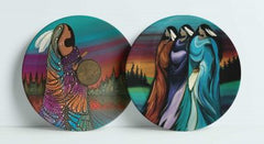 Betty Albert's Three Sisters and Aurora Drummer set of 2 Porcelain Plates $19.98