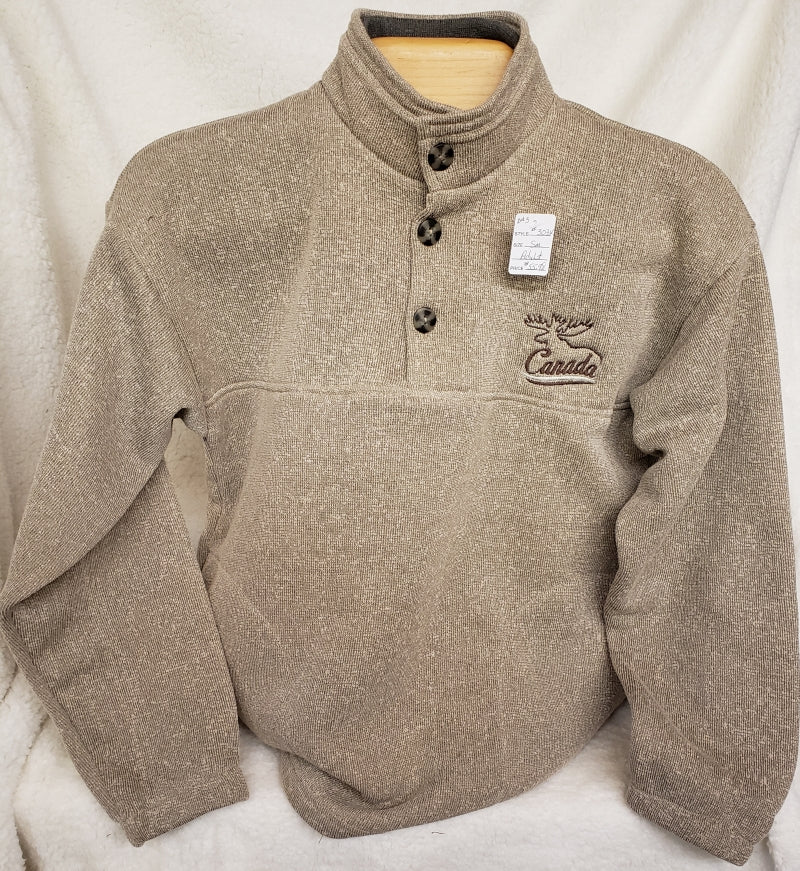 Nantucket Double Collar Sweater Oatmeal/Brown #3034